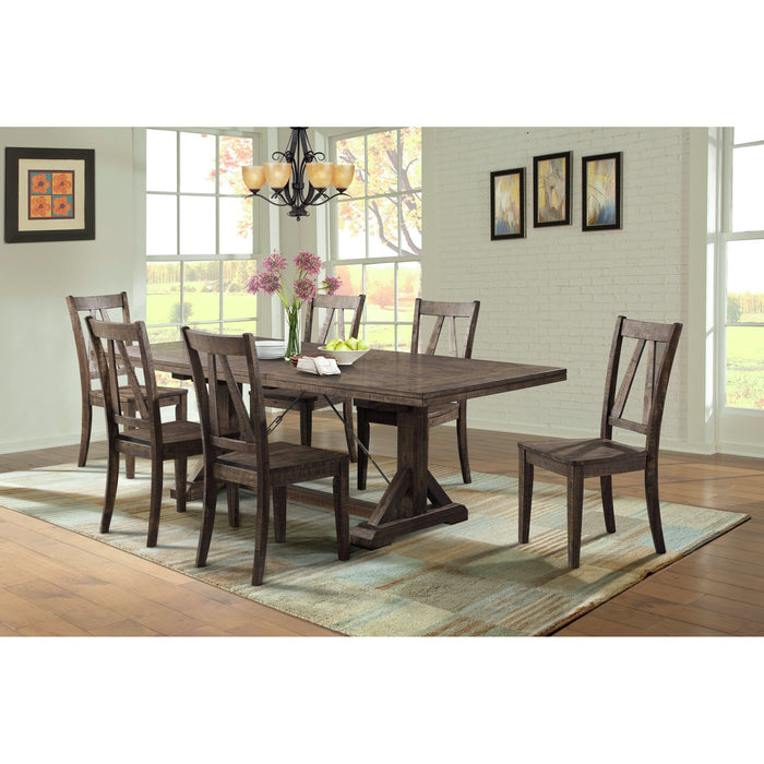 Finn - Wooden Side Chair (Set of 2) - Chocolate – Chair Sets by Elements International at Furniture Wholesale Plus , Nashville furniture store