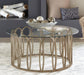 Monett - Round Glass Top Table – End Tables by CoasterEssence at Furniture Wholesale Plus , Nashville furniture store