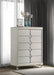 Olivia - 5-Drawer Bedroom Chest Of Drawers - Pearl White – Accent Chests by Coaster Fine Furniture at Furniture Wholesale Plus , Nashville furniture store