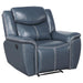 Sloane - Upholstered Padded Arm Recliner Chair - Blue – Reclining Chairs by Coaster Fine Furniture at Furniture Wholesale Plus , Nashville furniture store