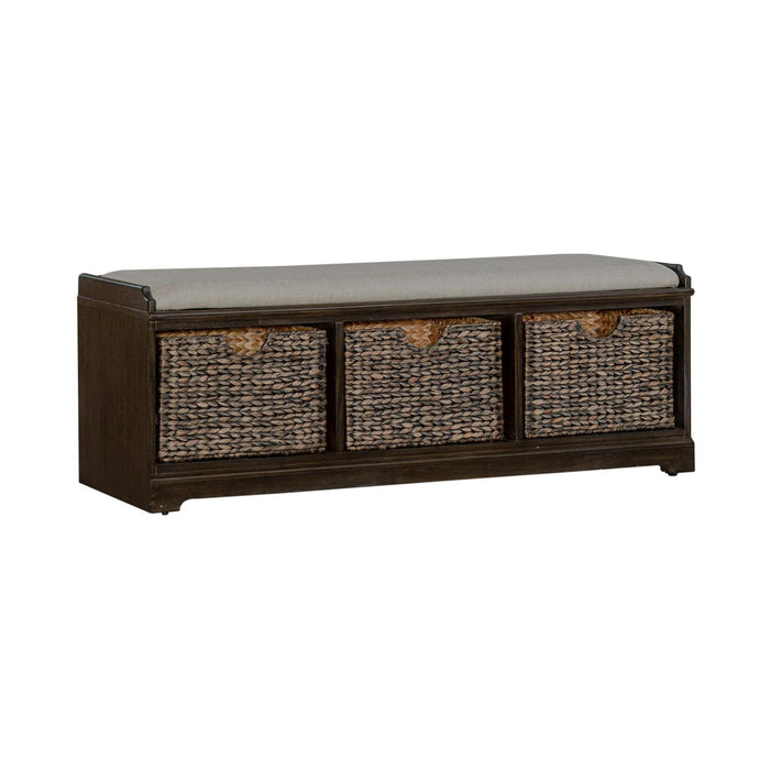 Mill Creek - Wall Bench - Peppercorn – Storage Benches by Liberty Furniture at Furniture Wholesale Plus , Nashville furniture store