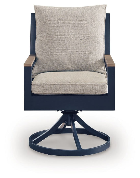 East Beach - Swivel Chair With Cushion (Set of 2) - Blue – Chair Sets by Signature Design by Ashley® at Furniture Wholesale Plus , Nashville furniture store