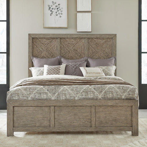 Skyview Lodge - King Panel Bed - Cobblestone – Panel Beds by Liberty Furniture at Furniture Wholesale Plus , Nashville furniture store