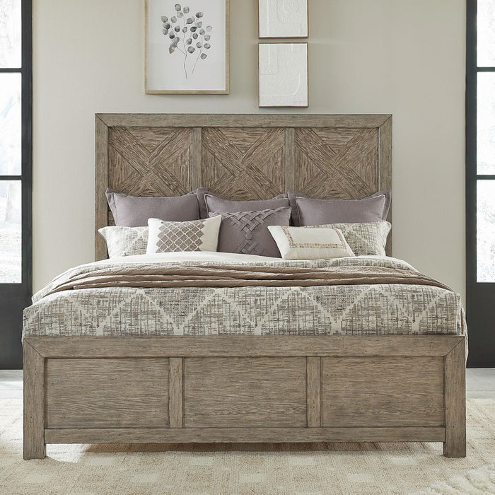 Skyview Lodge - King Panel Bed - Cobblestone – Panel Beds by Liberty Furniture at Furniture Wholesale Plus , Nashville furniture store