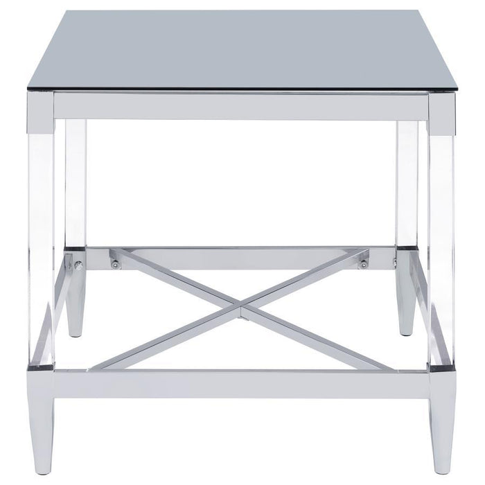 Lindley - Square Tempered Mirror Acrylic Table – End Tables by Coaster Fine Furniture at Furniture Wholesale Plus , Nashville furniture store