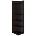 Alder - 6-Shelf Corner Bookcase - Cappuccino - Premium Standard Bookcases from CoasterEveryday - Just $209! Shop now at Furniture Wholesale Plus  We are the best furniture store in Nashville, Hendersonville, Goodlettsville, Madison, Antioch, Mount Juliet, Lebanon, Gallatin, Springfield, Murfreesboro, Franklin, Brentwood