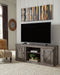 Wynnlow - TV Stand With Faux Firebrick Fireplace Insert - Gray – Fireplace TV Stands by Signature Design by Ashley® at Furniture Wholesale Plus , Nashville furniture store