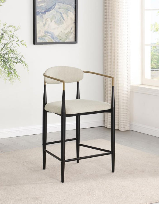 Tina - Metal Counter Height Bar Stool With Upholstered Back And Seat (Set of 2) - Premium Stool Sets from Coaster Fine Furniture - Just $419! Shop now at Furniture Wholesale Plus  We are the best furniture store in Nashville, Hendersonville, Goodlettsville, Madison, Antioch, Mount Juliet, Lebanon, Gallatin, Springfield, Murfreesboro, Franklin, Brentwood