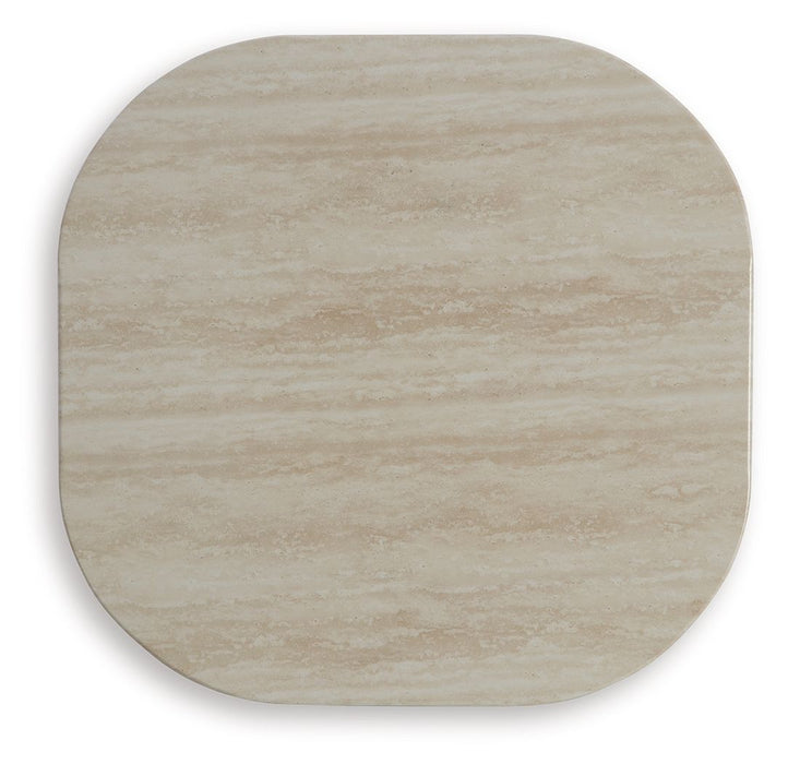 Kimora - Square End Table - Beige / Dark Brown – End Tables by Signature Design by Ashley® at Furniture Wholesale Plus , Nashville furniture store