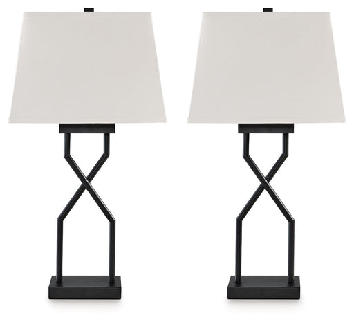Brookthrone - Black - Metal Table Lamp (Set of 2) - Premium Table Lamps from Signature Design by Ashley® - Just $138! Shop now at Furniture Wholesale Plus  We are the best furniture store in Nashville, Hendersonville, Goodlettsville, Madison, Antioch, Mount Juliet, Lebanon, Gallatin, Springfield, Murfreesboro, Franklin, Brentwood