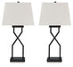 Brookthrone - Black - Metal Table Lamp (Set of 2) - Premium Table Lamps from Signature Design by Ashley® - Just $138! Shop now at Furniture Wholesale Plus  We are the best furniture store in Nashville, Hendersonville, Goodlettsville, Madison, Antioch, Mount Juliet, Lebanon, Gallatin, Springfield, Murfreesboro, Franklin, Brentwood