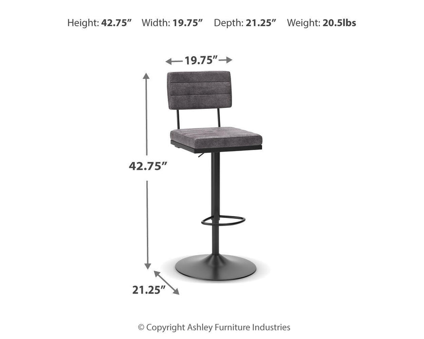 Strumford - Tall Swivel Barstool (Set of 2) – Stool Sets by Signature Design by Ashley® at Furniture Wholesale Plus , Nashville furniture store