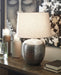Magalie - Metal Table Lamp  - Antique Silver Finish – Table Lamps by Signature Design by Ashley® at Furniture Wholesale Plus , Nashville furniture store