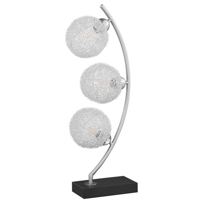 Claudia - Woven Spherical Metal Table Lamp - Black – Table Lamps by Coaster Fine Furniture at Furniture Wholesale Plus , Nashville furniture store