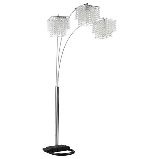 Miriam - Hanging Crystal Arc Floor Lamp - Chrome - Premium Floor Lamps from CoasterEssence - Just $289! Shop now at Furniture Wholesale Plus  We are the best furniture store in Nashville, Hendersonville, Goodlettsville, Madison, Antioch, Mount Juliet, Lebanon, Gallatin, Springfield, Murfreesboro, Franklin, Brentwood