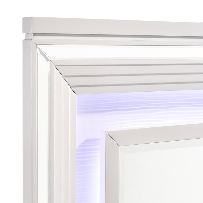 Twenty Nine - 6-Drawer Dresser With Mood Lighting Mirror – Dresser & Mirror by Elements International at Furniture Wholesale Plus , Nashville furniture store