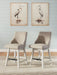 Robbinsdale - Upholstered Swivel Curved Back Barstool (Set of 2) - Antique White – Stool Sets by Signature Design by Ashley® at Furniture Wholesale Plus , Nashville furniture store