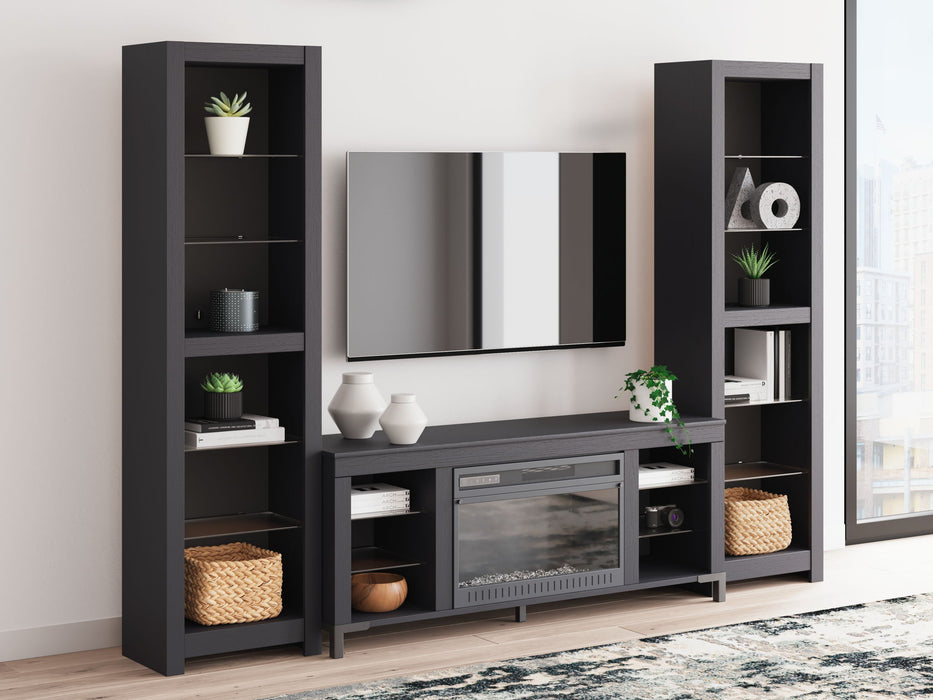 Cayberry - 3-Piece Entertainment Center With Electric Fireplace - Black – Entertainment Centers by Signature Design by Ashley® at Furniture Wholesale Plus , Nashville furniture store