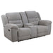 Gilson - Chenille Upholstered Reclining Loveseat - Gray – Reclining Loveseats by Coaster Fine Furniture at Furniture Wholesale Plus , Nashville furniture store