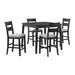 Garcia - 5 Piece Counter Set With Table And 4 Chairs - Black – 5 Piece Dining Room Sets by Elements International at Furniture Wholesale Plus , Nashville furniture store