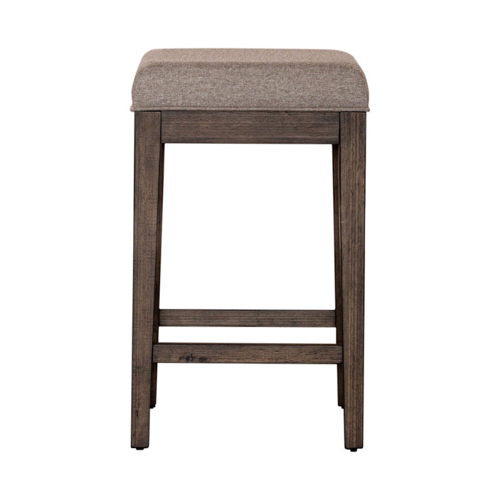 Arrowcreek - Upholstered Console Stool - Weathered Stone – Counter Height (24"-27") by Liberty Furniture at Furniture Wholesale Plus , Nashville furniture store