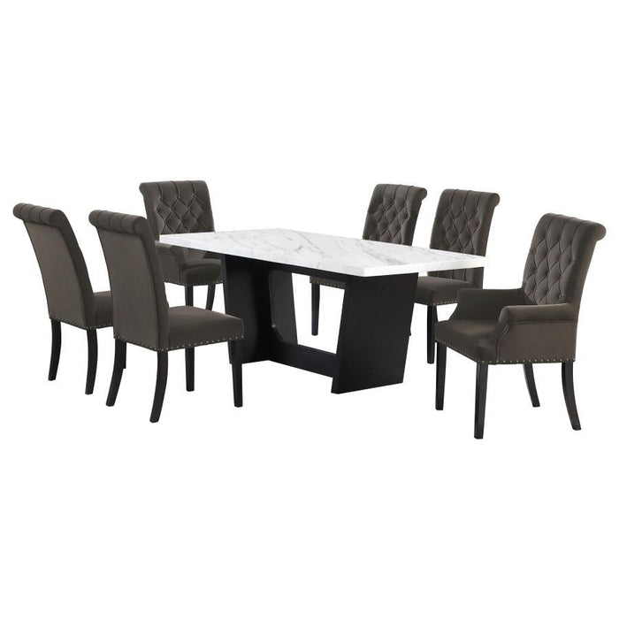 Sherry - Rectangular Marble Top Dining Table Set - Premium 5 Piece Dining Room Sets from CoasterElevations - Just $1639! Shop now at Furniture Wholesale Plus  We are the best furniture store in Nashville, Hendersonville, Goodlettsville, Madison, Antioch, Mount Juliet, Lebanon, Gallatin, Springfield, Murfreesboro, Franklin, Brentwood