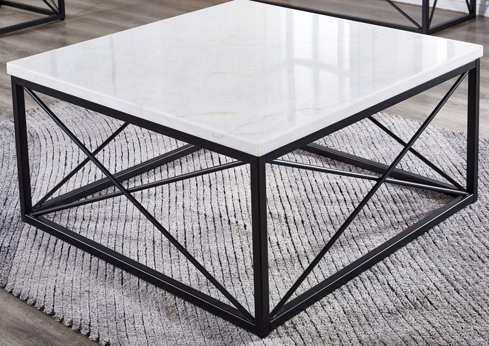 Skyler - White Marble Top Square - White – Coffee Tables by Steve Silver Furniture at Furniture Wholesale Plus , Nashville furniture store