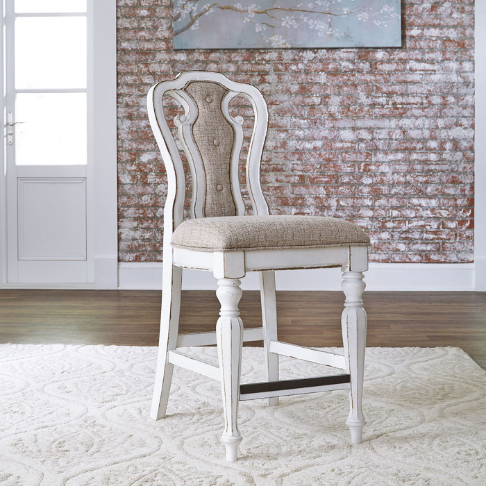 Magnolia Manor - Counter Height Chair - Antique White – Counter Chairs by Liberty Furniture at Furniture Wholesale Plus , Nashville furniture store