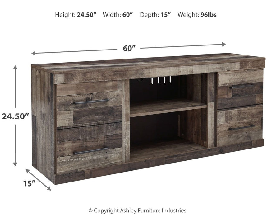 Derekson - LG TV Stand w/Fireplace Option - Multi Gray – TV Stands by Signature Design by Ashley® at Furniture Wholesale Plus , Nashville furniture store