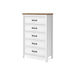 Kerisden - Five Drawer Chest - White / Brown – Accent Chests by Signature Design by Ashley® at Furniture Wholesale Plus , Nashville furniture store