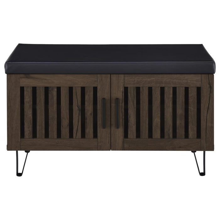 Brixton - 2-Door Padded Entryway Shoe Storage Bench - Premium Storage Benches from Coaster Fine Furniture - Just $279! Shop now at Furniture Wholesale Plus  We are the best furniture store in Nashville, Hendersonville, Goodlettsville, Madison, Antioch, Mount Juliet, Lebanon, Gallatin, Springfield, Murfreesboro, Franklin, Brentwood