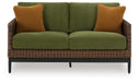 Horizon Hall - Brown / Green - Loveseat With Cushion - Premium Loveseats from Signature Design by Ashley® - Just $1048! Shop now at Furniture Wholesale Plus  We are the best furniture store in Nashville, Hendersonville, Goodlettsville, Madison, Antioch, Mount Juliet, Lebanon, Gallatin, Springfield, Murfreesboro, Franklin, Brentwood