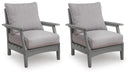Cove Beach - Lounge Chair With Cushion (Set of 2) - Gray – Chair Sets by Signature Design by Ashley® at Furniture Wholesale Plus , Nashville furniture store