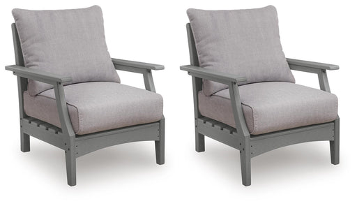 Cove Beach - Lounge Chair With Cushion (Set of 2) - Gray – Chair Sets by Signature Design by Ashley® at Furniture Wholesale Plus , Nashville furniture store