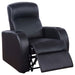 Cyrus - Upholstered Track Arm Recliner - Black - Premium Reclining Chairs from CoasterEssence - Just $759! Shop now at Furniture Wholesale Plus  We are the best furniture store in Nashville, Hendersonville, Goodlettsville, Madison, Antioch, Mount Juliet, Lebanon, Gallatin, Springfield, Murfreesboro, Franklin, Brentwood