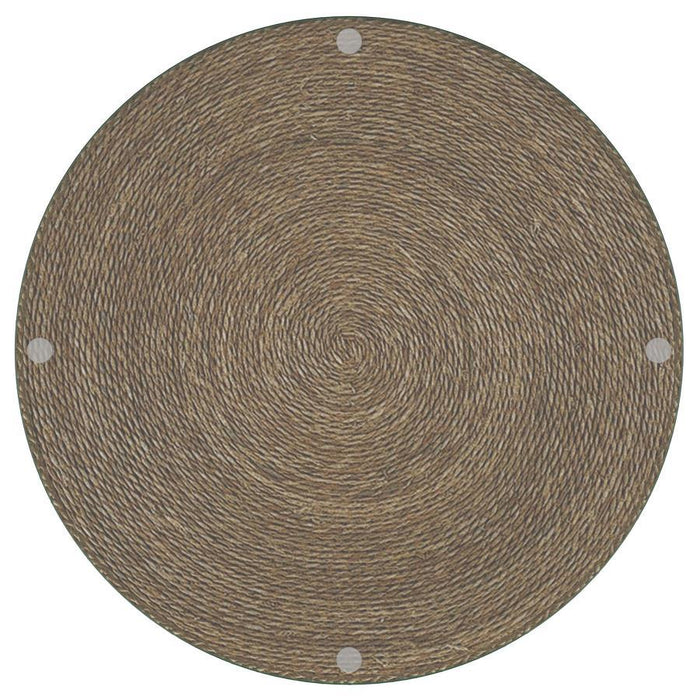 Halden - Round Woven Seagrass Accent Side Table - Light Brown – Side Tables by Coaster Fine Furniture at Furniture Wholesale Plus , Nashville furniture store
