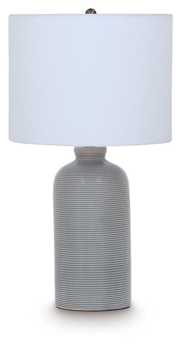 Wimlow - Ceramic Table Lamp - Gray Blue – Table Lamps by Signature Design by Ashley® at Furniture Wholesale Plus , Nashville furniture store