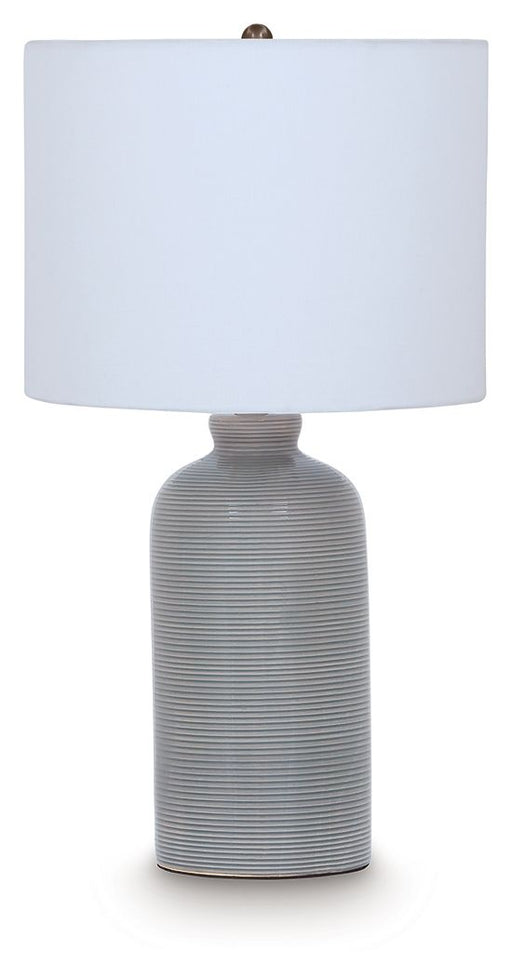 Wimlow - Ceramic Table Lamp - Gray Blue – Table Lamps by Signature Design by Ashley® at Furniture Wholesale Plus , Nashville furniture store