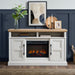 Villa - Console With 23" Fireplace Insert - White & Natural – Fireplace TV Stands by Elements International at Furniture Wholesale Plus , Nashville furniture store