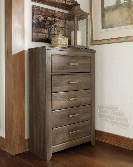 Juararo - Five Drawer Chest - Dark Brown – Accent Chests by Signature Design by Ashley® at Furniture Wholesale Plus , Nashville furniture store
