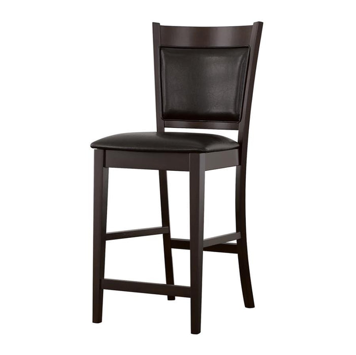 Jaden - Upholstered Counter Chair (Set of 2) - Black And Espresso - Premium Stool Sets from CoasterEveryday - Just $219! Shop now at Furniture Wholesale Plus  We are the best furniture store in Nashville, Hendersonville, Goodlettsville, Madison, Antioch, Mount Juliet, Lebanon, Gallatin, Springfield, Murfreesboro, Franklin, Brentwood
