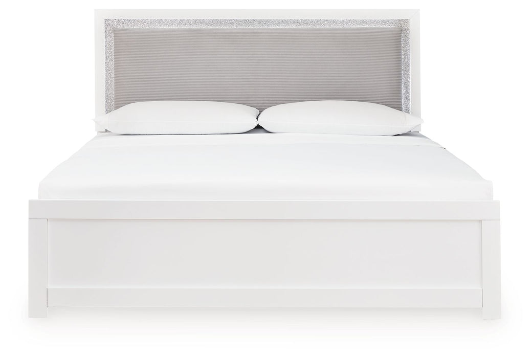 Maeling - King Upholstered Panel Bed - White – Upholstered Beds by Signature Design by Ashley® at Furniture Wholesale Plus , Nashville furniture store