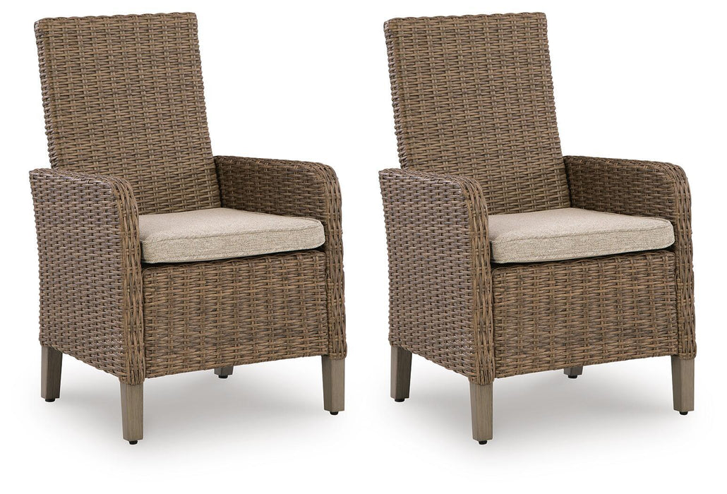 Laguna Heights - Arm Chair With Cushion (Set of 2) - Beige – Chair Sets by Signature Design by Ashley® at Furniture Wholesale Plus , Nashville furniture store