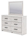 Cayboni - Dresser And Mirror - Whitewash – Dresser & Mirror by Signature Design by Ashley® at Furniture Wholesale Plus , Nashville furniture store