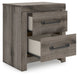 Graystorm - Two Drawer Night Stand - Brown Gray – Nightstands w/ Charging Stations by Signature Design by Ashley® at Furniture Wholesale Plus , Nashville furniture store