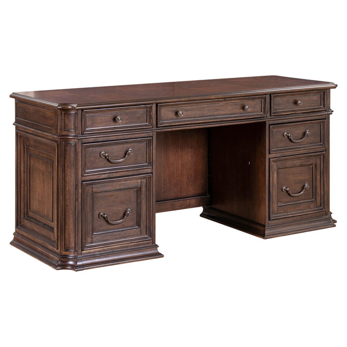 Providence Park - Jr Executive Credenza - Chateau Brown – Credenzas by Liberty Furniture at Furniture Wholesale Plus , Nashville furniture store