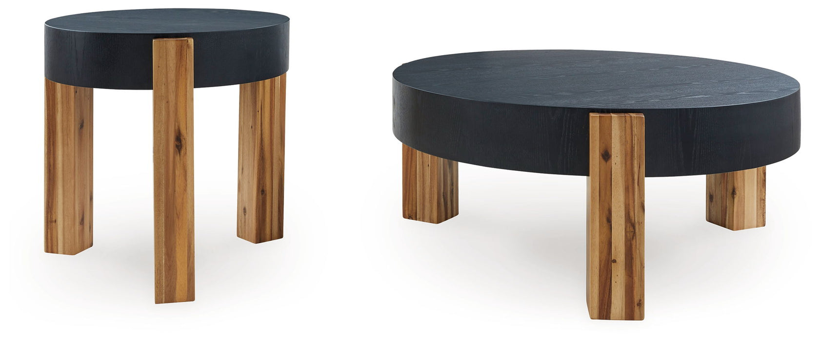 Breenmore - Occasional Table Set (Set of 2) - Black / Natural – Table Sets by Signature Design by Ashley® at Furniture Wholesale Plus , Nashville furniture store