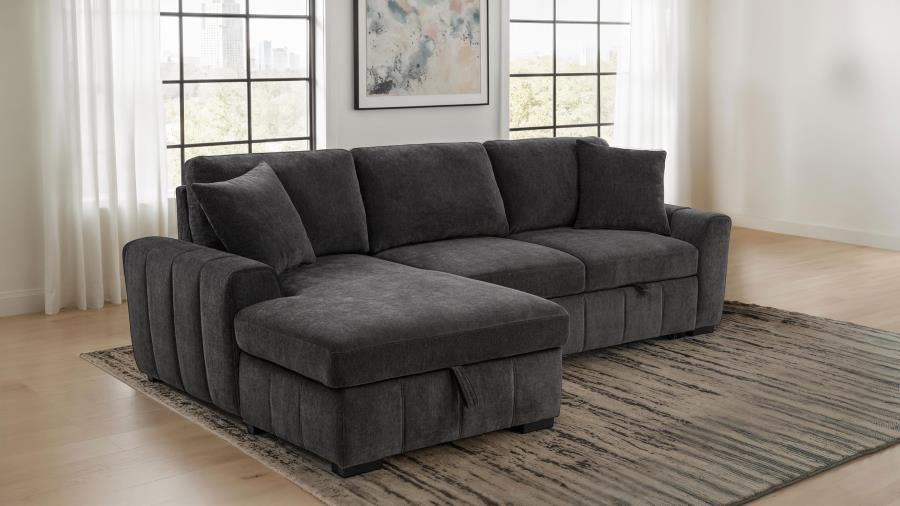 Pastrana - Upholstered Sleeper Sectional Sofa – Sleeper Sectionals by Coaster Fine Furniture at Furniture Wholesale Plus , Nashville furniture store