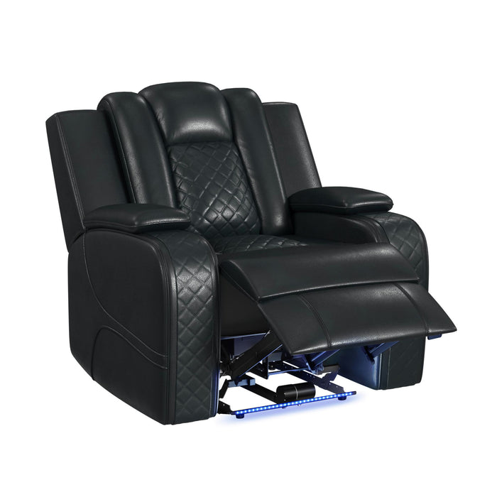 Carlo - Power Motion Recliner With Power Headrest, LED – Reclining Chairs by Elements International at Furniture Wholesale Plus , Nashville furniture store