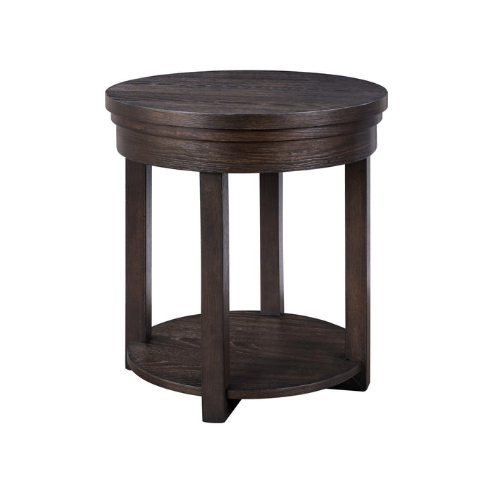 Weston - Round End Table - Peppercorn – End Tables by Liberty Furniture at Furniture Wholesale Plus , Nashville furniture store